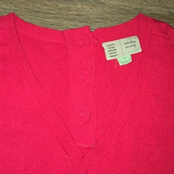 Saturday Sunday by Anthropologie pink sweater dress xs - Picture 2 of 4